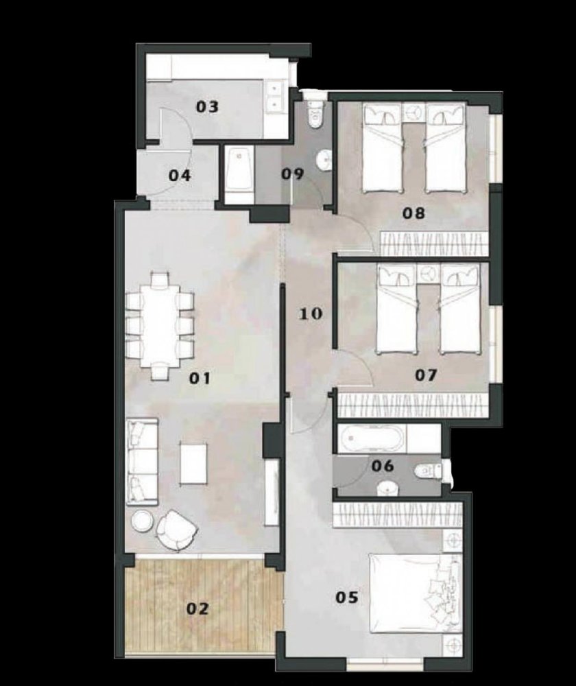 3 bedrooms Condo in New Capital City, Egypt No. 1449