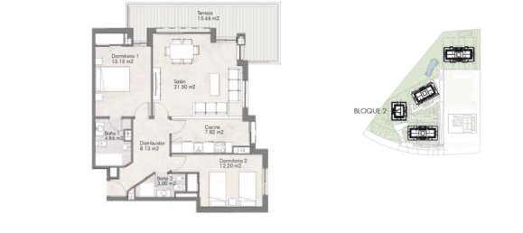 Квартира с 2 спальнями в Михас, Испания № 22080 21