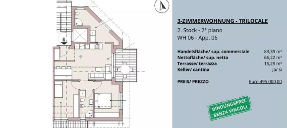 3 rooms Apartment in Trentino-Alto Adige, Italy No. 111129 4