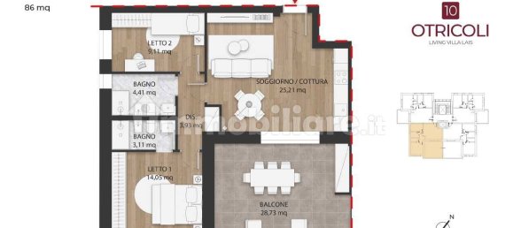 2 bedrooms Apartment in Rome, Italy No. 10714 3