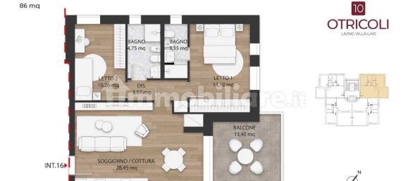 2 bedrooms Apartment in Rome, Italy No. 10714 5