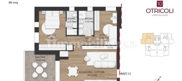2 bedrooms Apartment in Rome, Italy No. 10714 2
