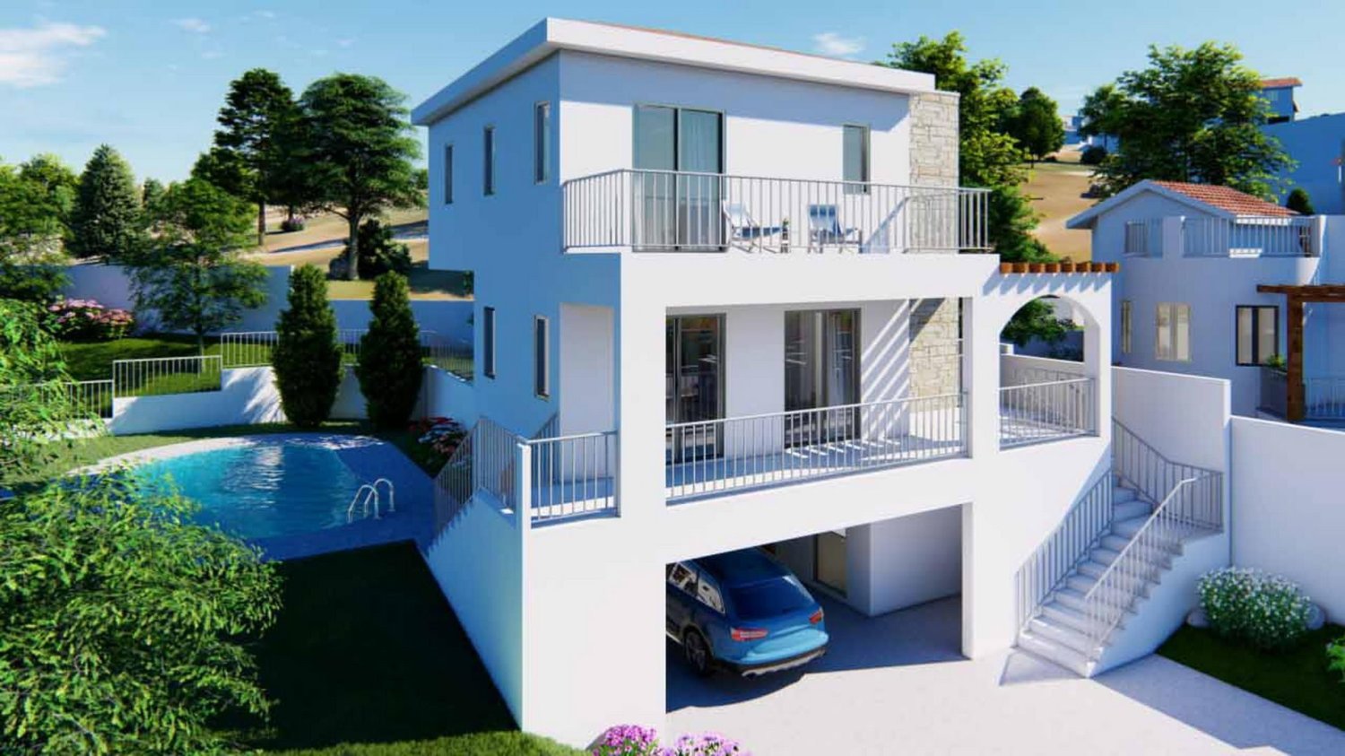 Вилла с 3 спальнями в Agnades Village, Полис, Кипр № 17451