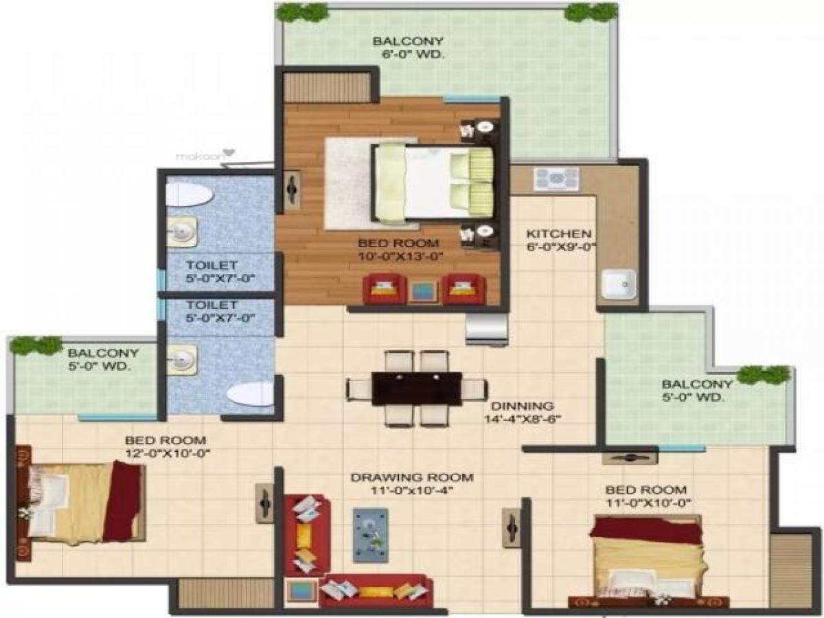 Casa T3 em Noida, India N.º 67209