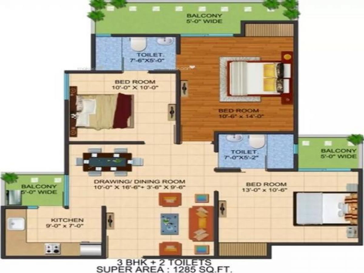 3 bedrooms House in Noida, India No. 67235