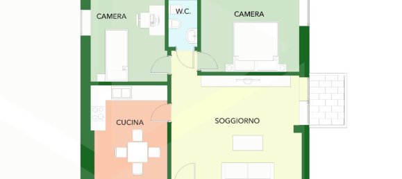 3 rooms Apartment in Matera, Italy No. 20155 3