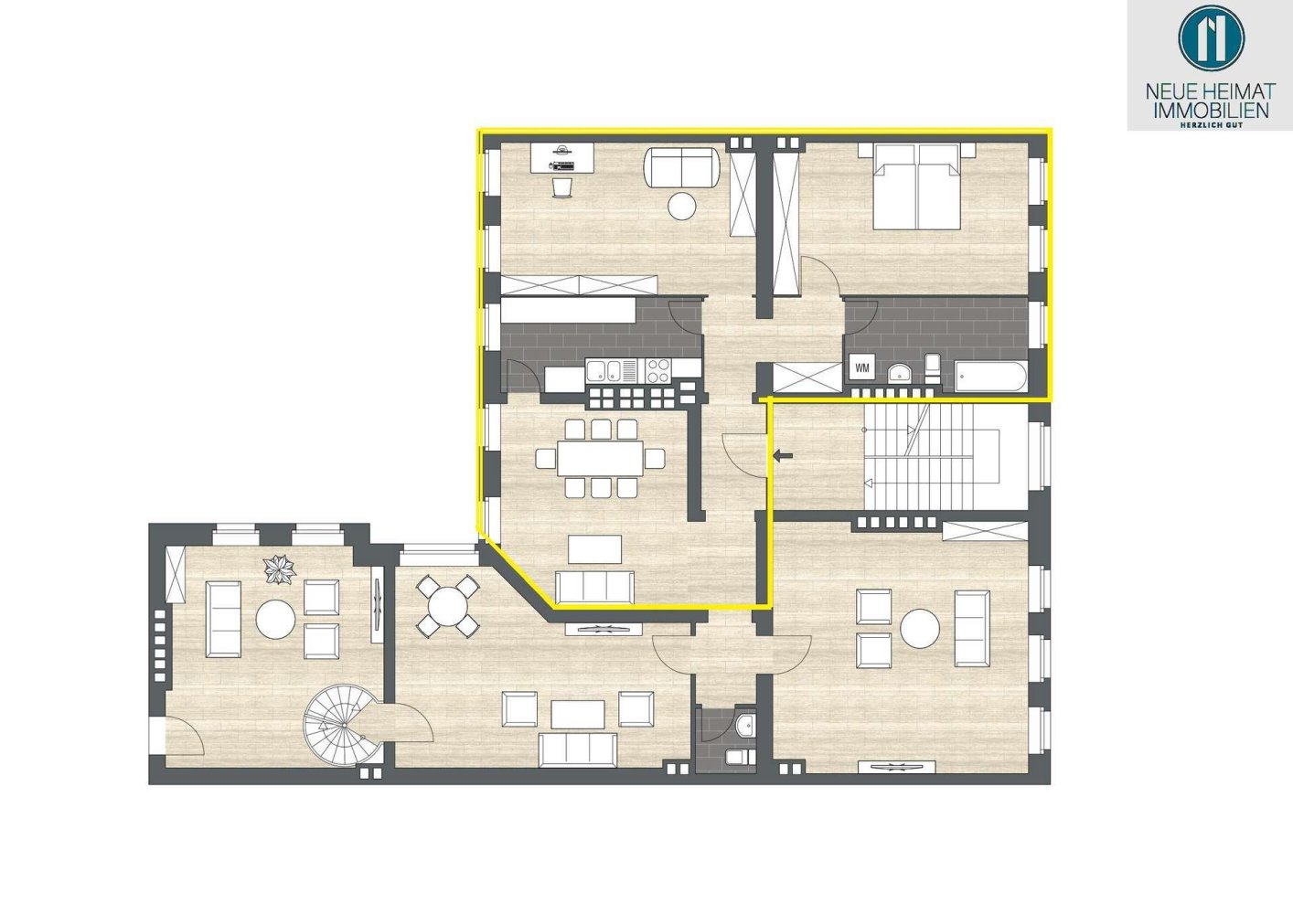 Apartamento de 3 habitaciónes en Moabit, Germany No. 43661