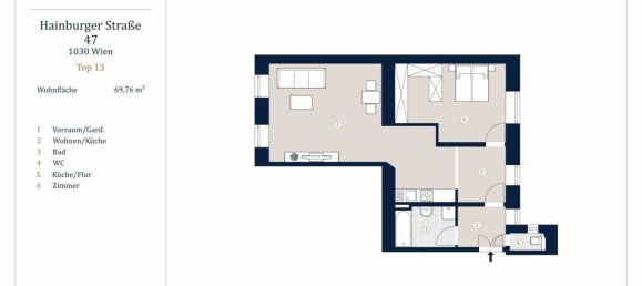 2غرفة شقة في Vienna, Austria رقم 33927 9