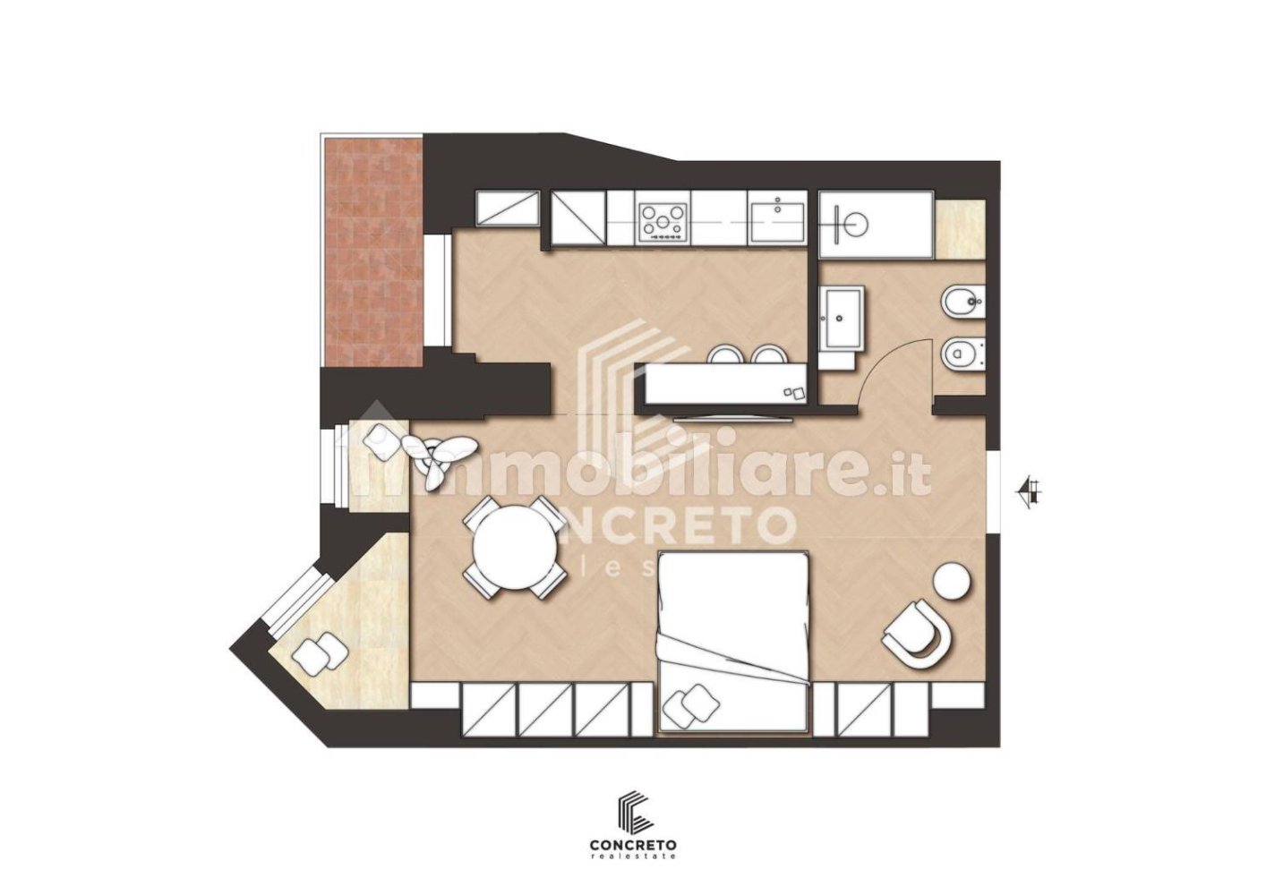 Apartamento T1 em Milan, Italy N.º 381256