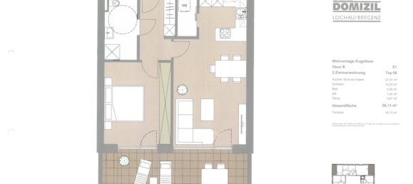 Квартира с 2 комнатами в Лохау, Австрия № 98676 15