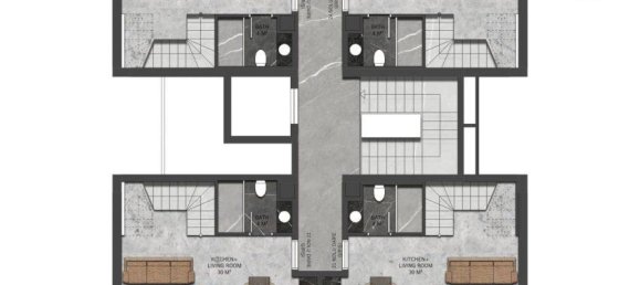 Пентхаус с 2 комнатами в Кестель, Турция № 9704 24