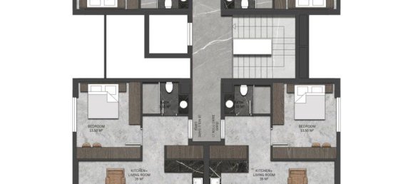 Пентхаус с 2 комнатами в Кестель, Турция № 9704 23