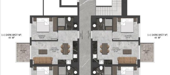 Пентхаус с 2 комнатами в Кестель, Турция № 9704 20