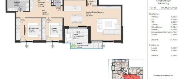 3-Zimmer Wohnung in Mödling, Austria, Nr. 94160 9