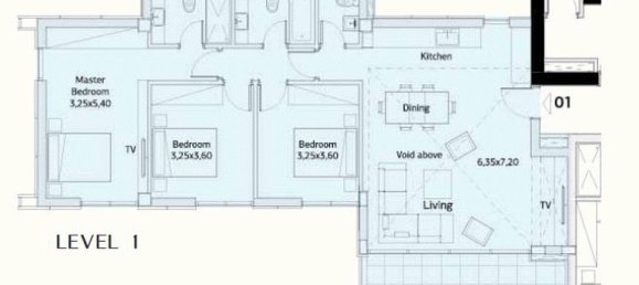 3 Schlafzimmer Wohnung in Germasogeia, Zypern, Nr. 14620 7
