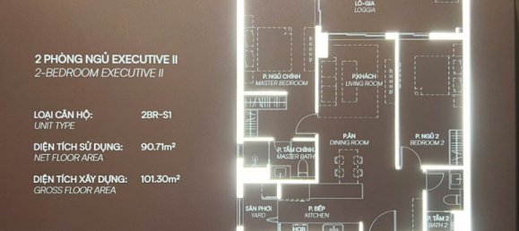 Apartamento com 2 quartos em condomínio em Thu Dau Mot, Vietnam N.º 19759 16