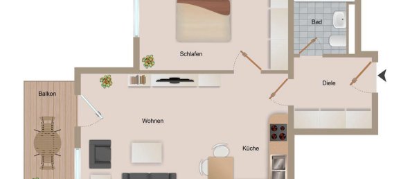 Apartamento de 1 dormitorio en Mittelsachsen, Germany No. 314336 7