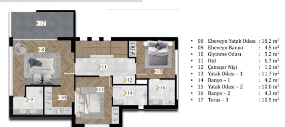 Villa 3+3 in Cesme, Turkey No. 19312 18