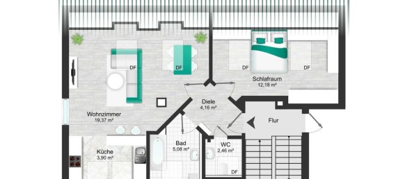 Apartamento de 2 habitaciónes en Esslingen, Germany No. 234707 17