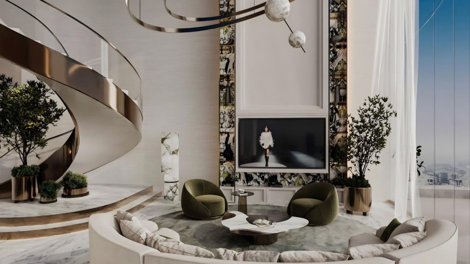 Квартира с 3 спальнями в CANAL CROWN APARTMENTS, Бизнес-Бэй, ОАЭ № 61951