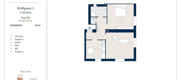 Apartamento de 2 divisões em Rudolfsheim-Funfhaus, Austria N.º 207392 12