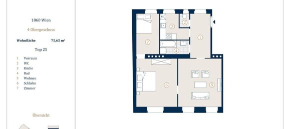 3 rooms Apartment in Mariahilf, Austria No. 240097 12