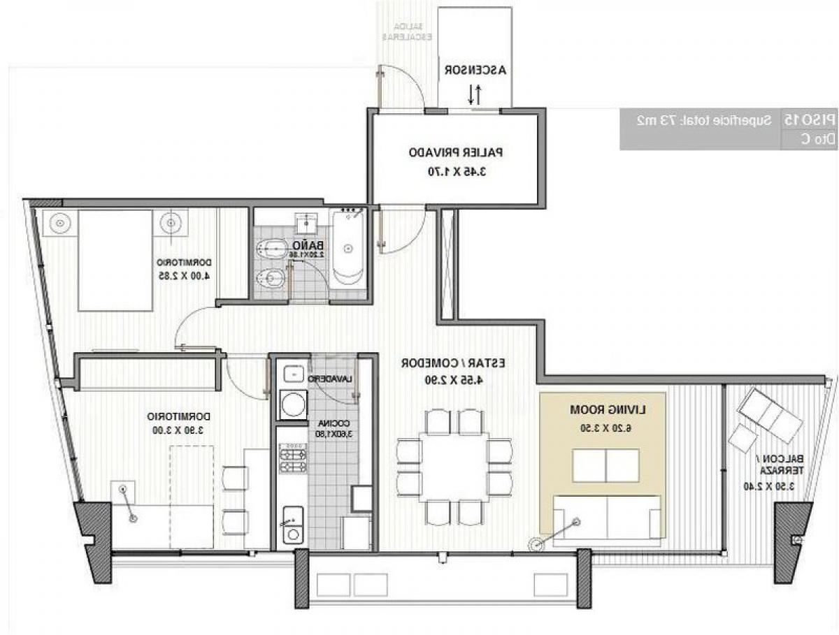 Apartamento T2 em Buenos Aires, Argentina N.º 87727