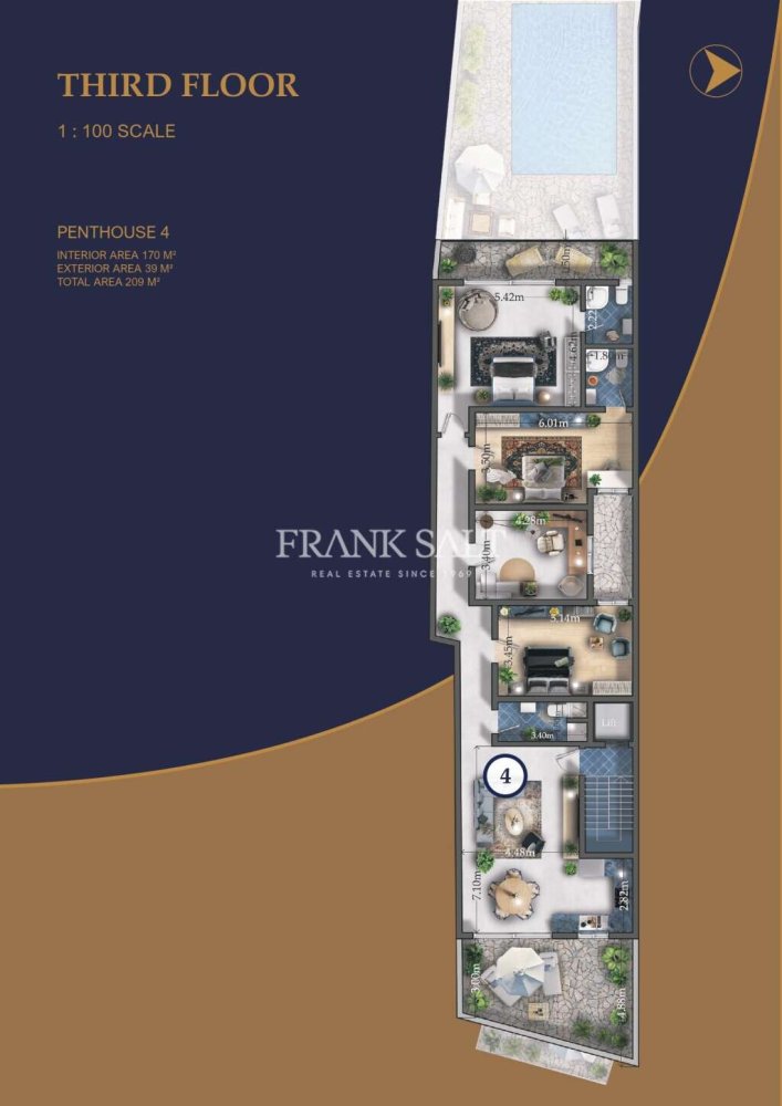 3 غرف نوم بانتهاوس في Xewkija, Malta رقم 765