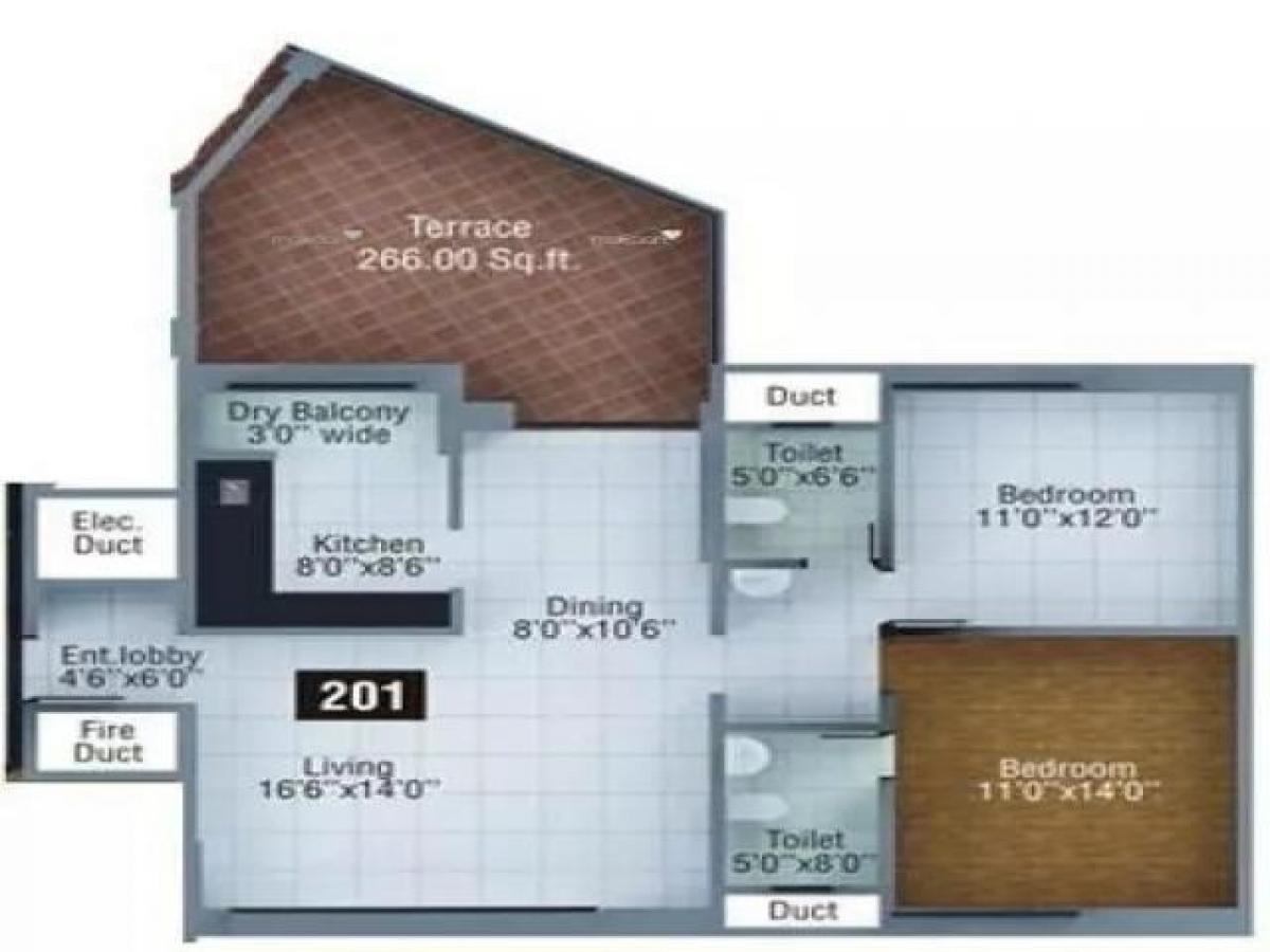 2 bedrooms House in Pune, India No. 49451