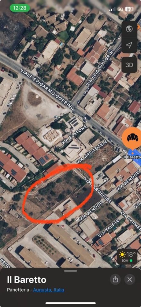 Земельный участок 1200м² в Аугуста, Италия № 256003