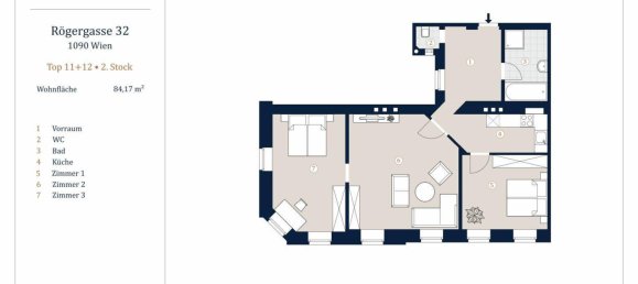 3 rooms Apartment in Alsergrund, Austria No. 144499 9