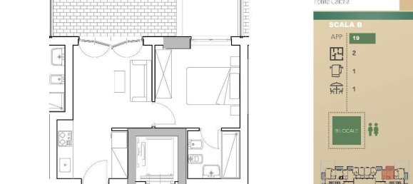 2-Zimmer Wohnung in Rome, Italy, Nr. 20830 7