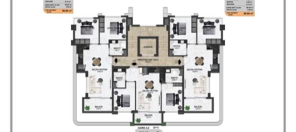 3 rooms Apartment in Oba, Turkey No. 14889 28