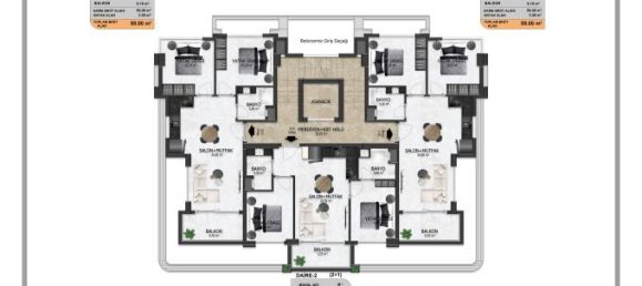 3 rooms Apartment in Oba, Turkey No. 14889 30