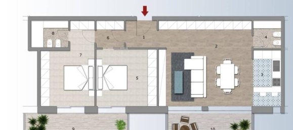 3 rooms Apartment in Bracciano, Italy No. 80797 3