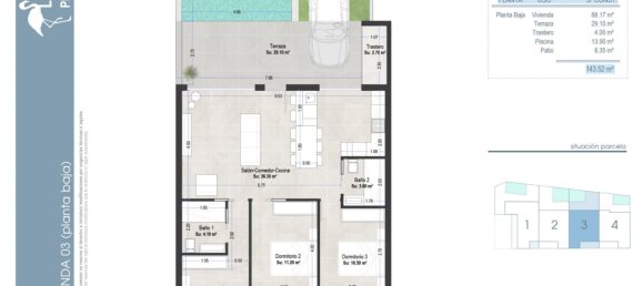 Бунгало с 3 спальнями в Мурсия, Испания № 283739 7