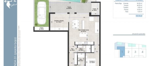 Бунгало с 3 спальнями в Мурсия, Испания № 283739 5