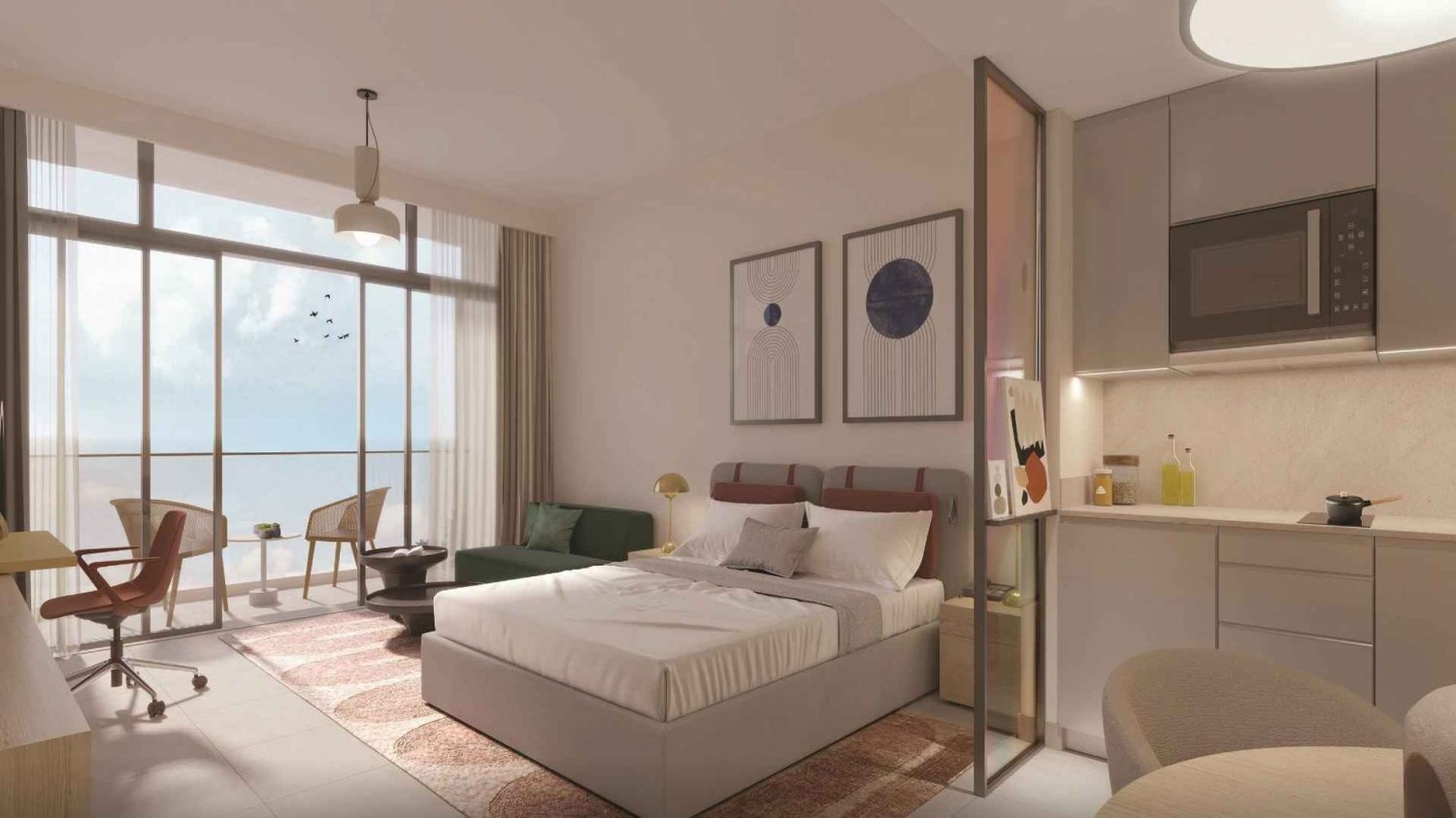 Квартира с 1 спальней в BLOOM ARJAAN BY ROTANA, Остров Саадият, ОАЭ № 62442