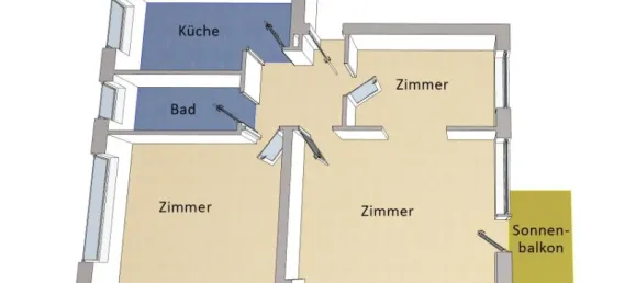 Квартира с 3 комнатами в Штеглиц, Германия № 32940 11