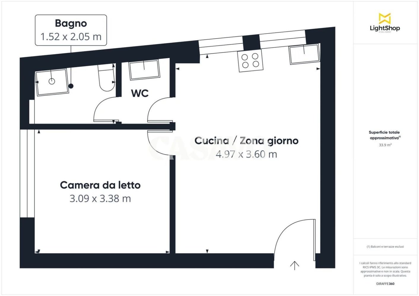 Квартира с 2 спальнями в Милан, Италия № 357873