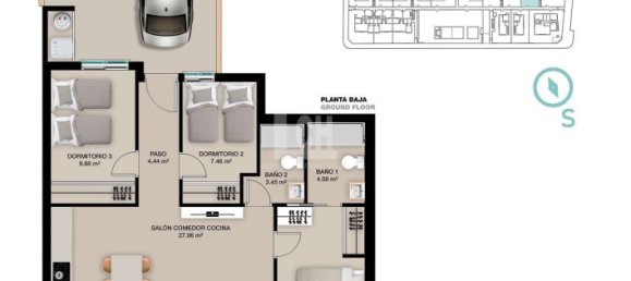 3 غرف نوم شقة في Torre de la Horadada, Spain رقم 96036 13