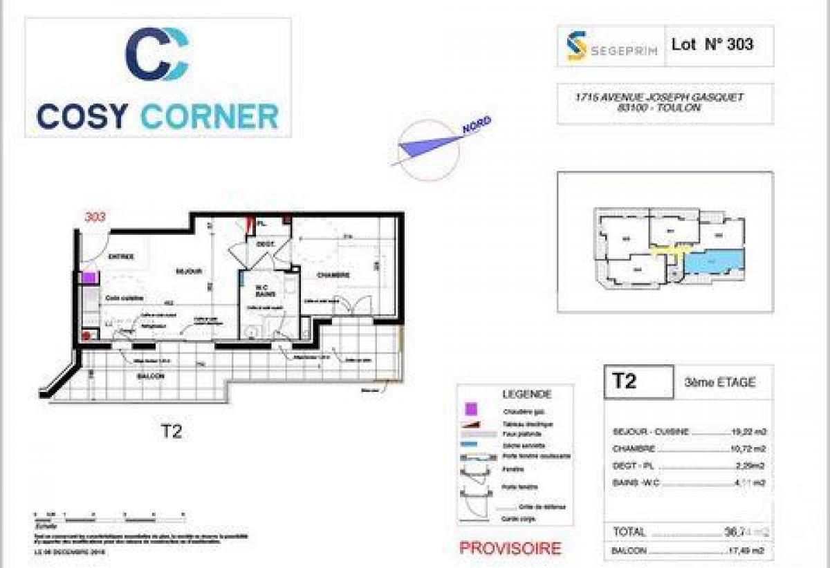 Studio in the Condo in Toulon, France No. 15826