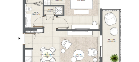 1 Schlafzimmer Wohnung in Dubai Creek Harbour (The Lagoons), UAE, Nr. 121608 5