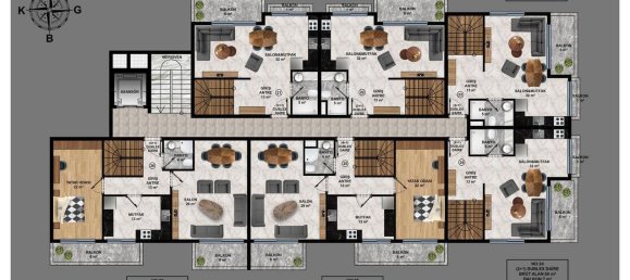 Apartamento 1+1 em Konakli, Turkey N.º 31404 22