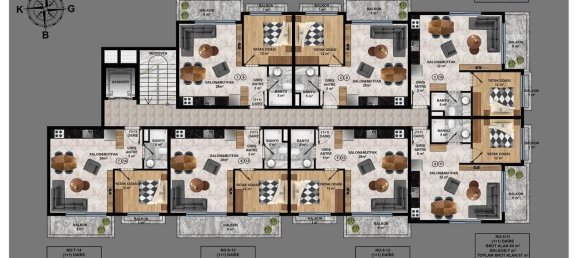 Apartamento 1+1 em Konakli, Turkey N.º 31404 20