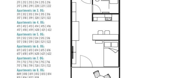 Apartamento T1 em Munich, Germany N.º 175008 5