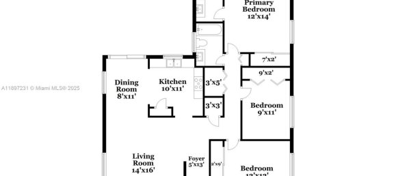 3 bedrooms Villa for rent in Miami, Miami-Dade, Florida, USA № 615906 2