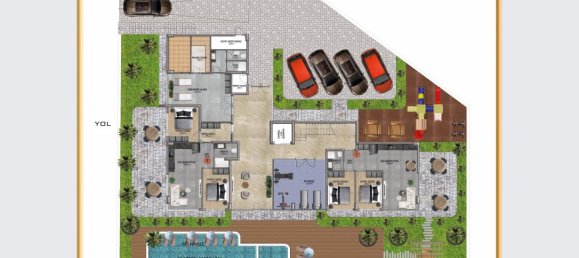 Квартира с 2 комнатами в Аланья, Турция № 9747 7