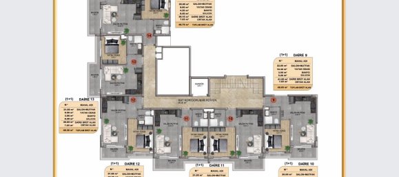 Квартира с 2 комнатами в Аланья, Турция № 9747 10