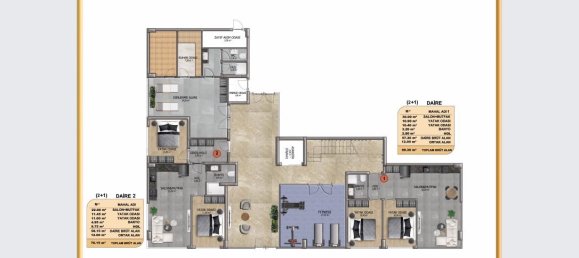 Квартира с 2 комнатами в Аланья, Турция № 9747 8